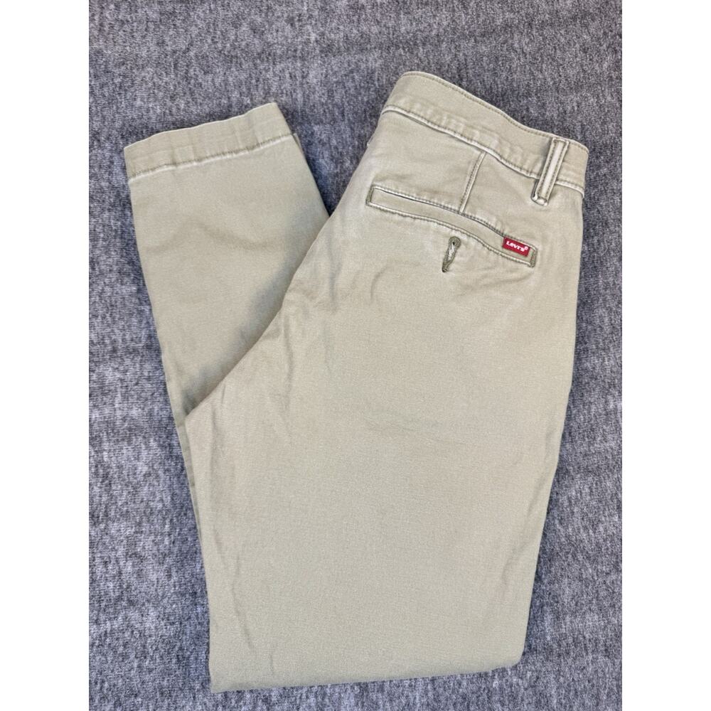 Mens Levis Olive Green XX Chino Relaxed Taper Pants 31 By 30